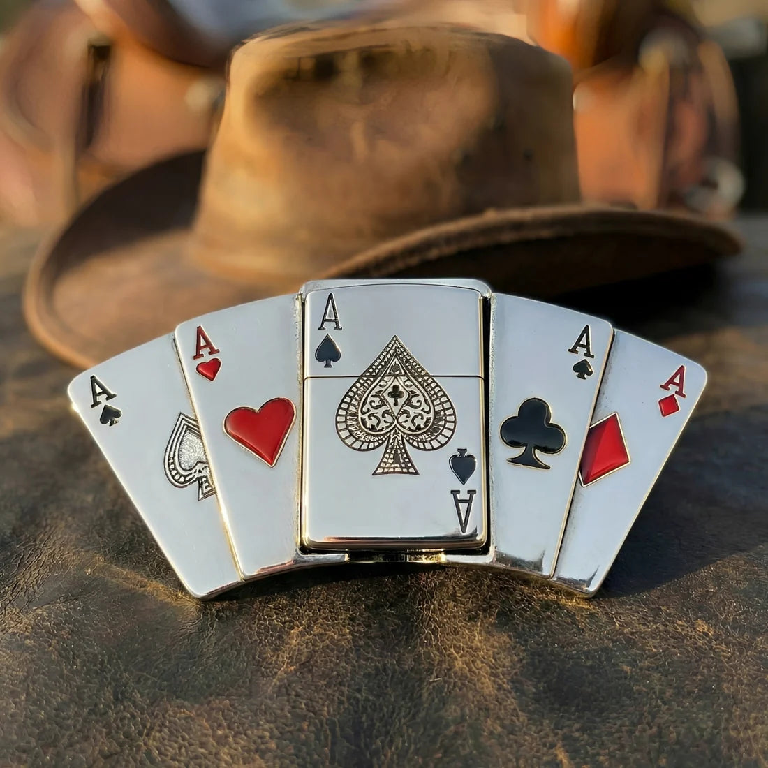 Lighter belt buckles