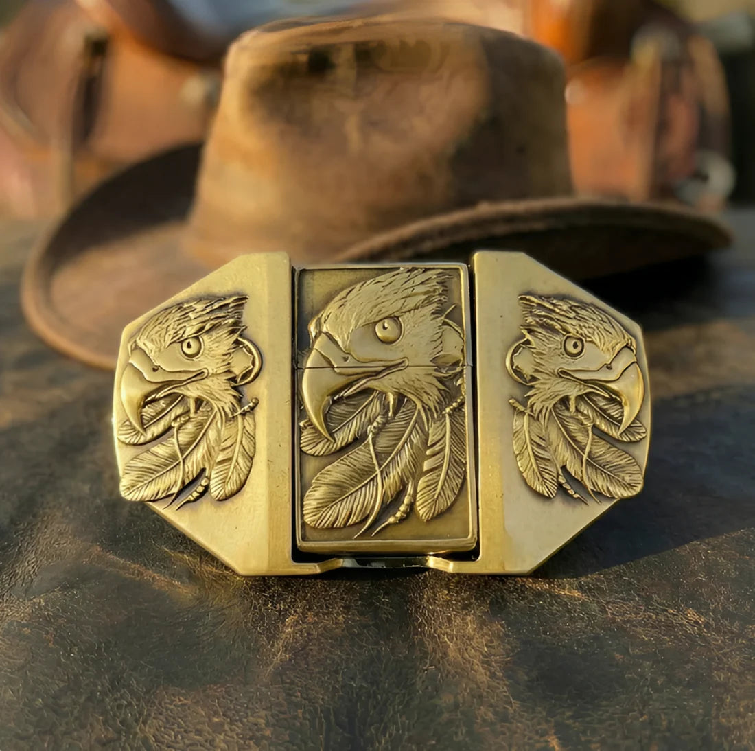 Lighter belt buckles