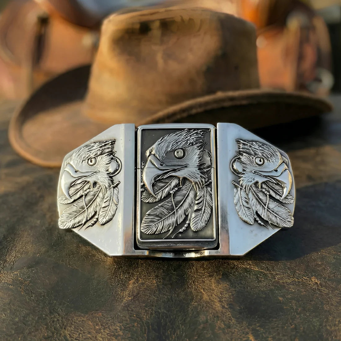 Lighter belt buckles